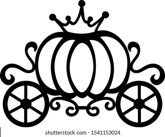 Detail Cinderella Carriage Clipart Black And White Nomer 27