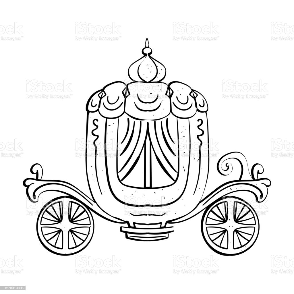 Detail Cinderella Carriage Clipart Black And White Nomer 32