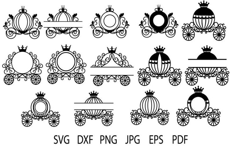 Detail Cinderella Carriage Clipart Black And White Nomer 40