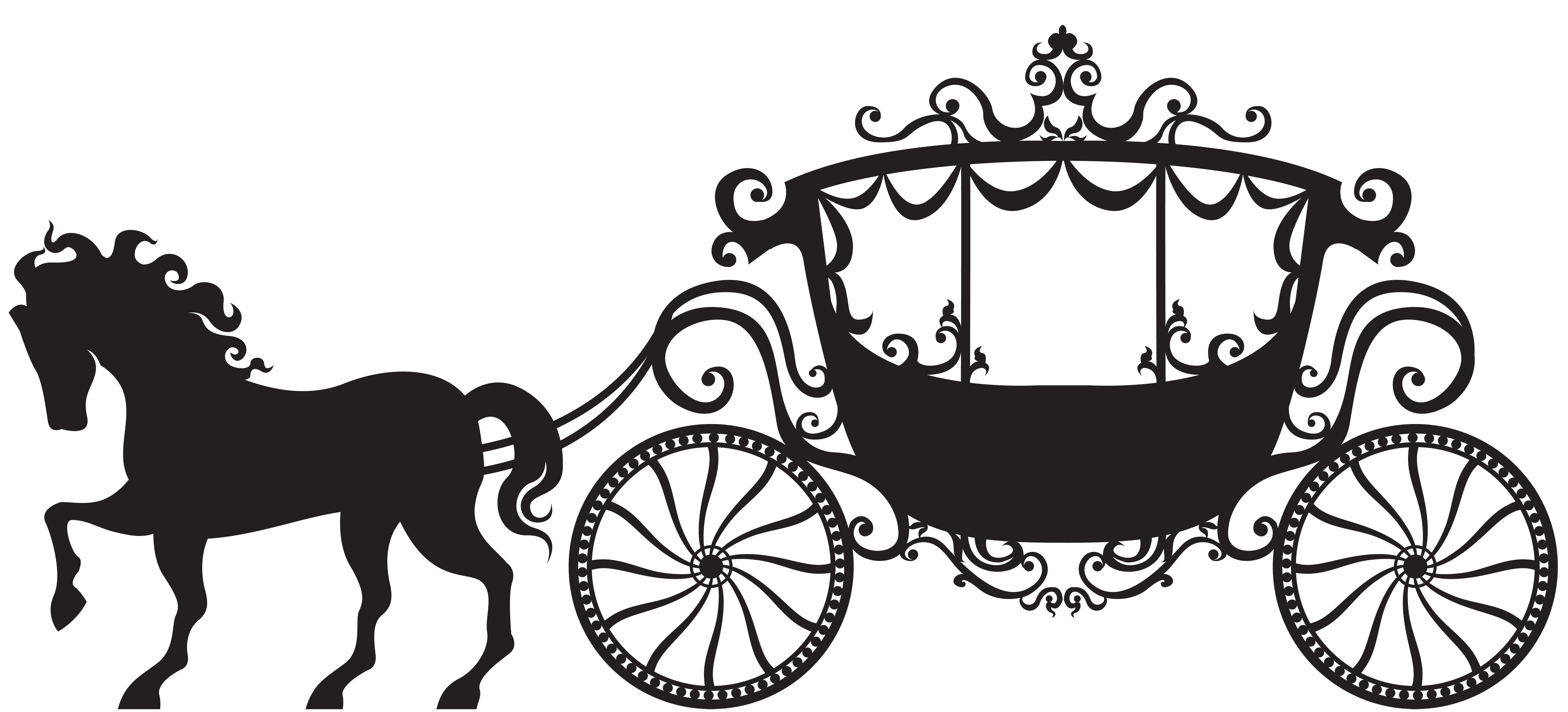 Detail Cinderella Carriage Silhouette Png Nomer 3