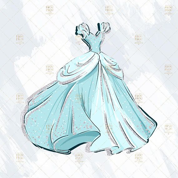 Detail Cinderella Dress Clipart Nomer 10