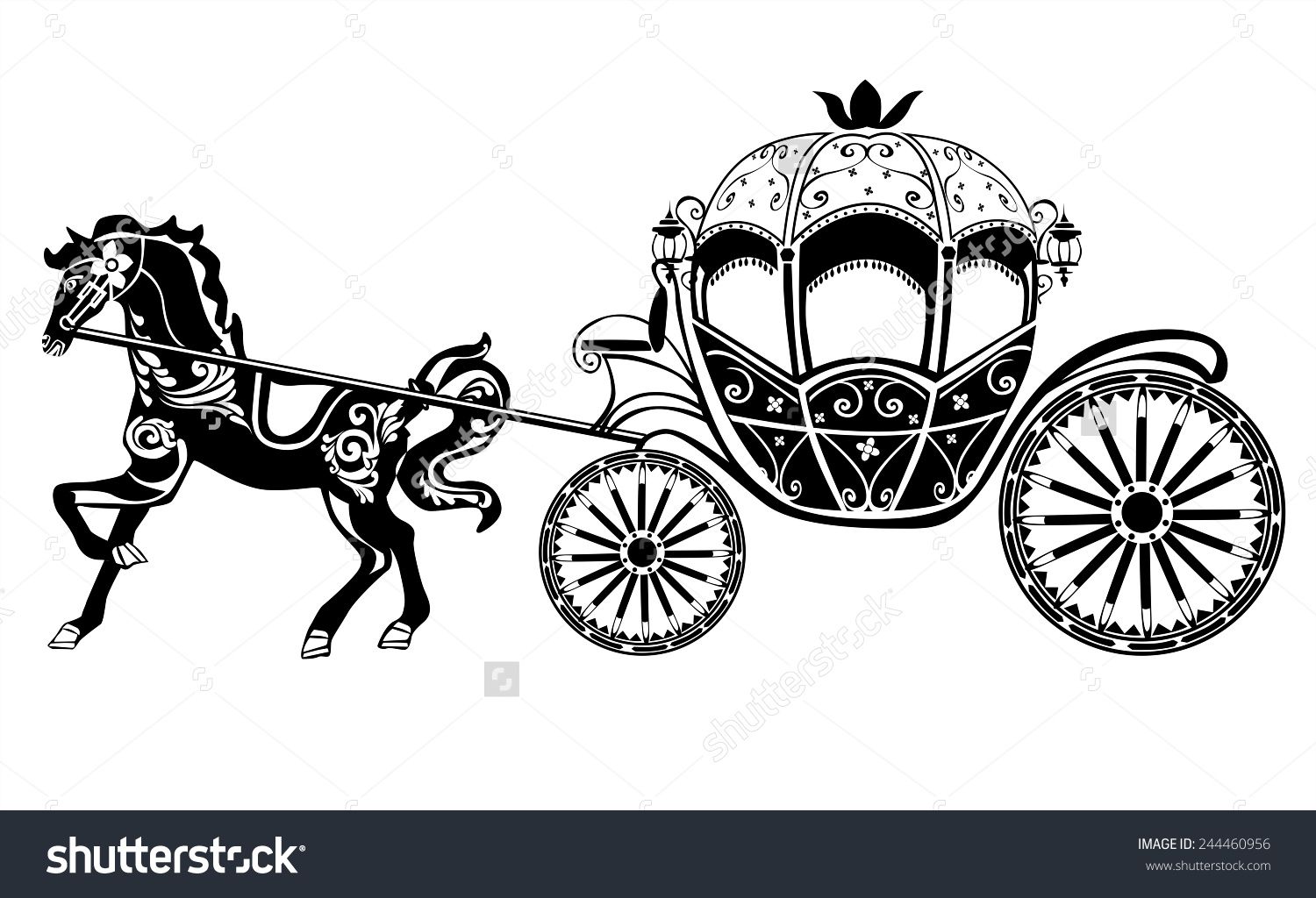 Detail Cinderella Horse And Carriage Silhouette Nomer 4