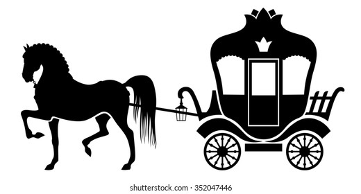 Detail Cinderella Horse And Carriage Silhouette Nomer 35