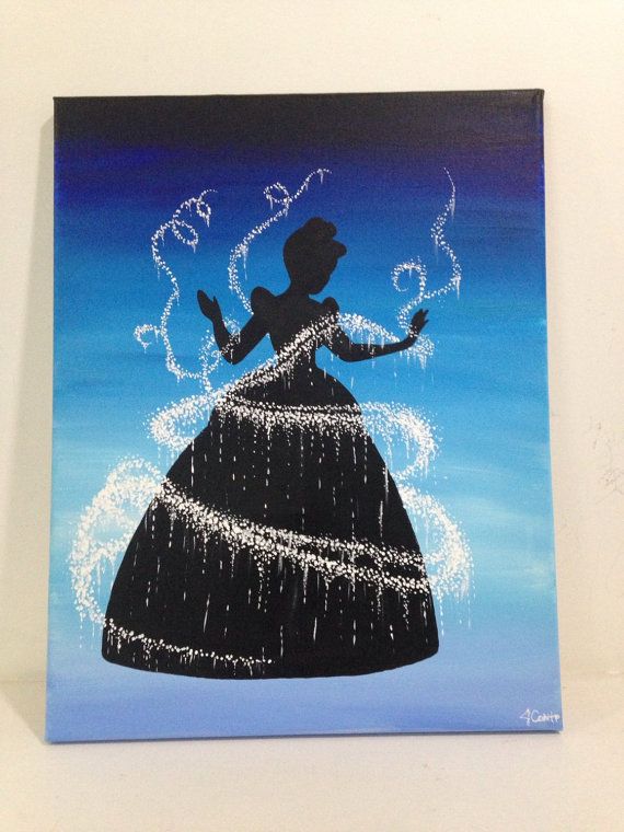 Detail Cinderella Silhouette Painting Nomer 2