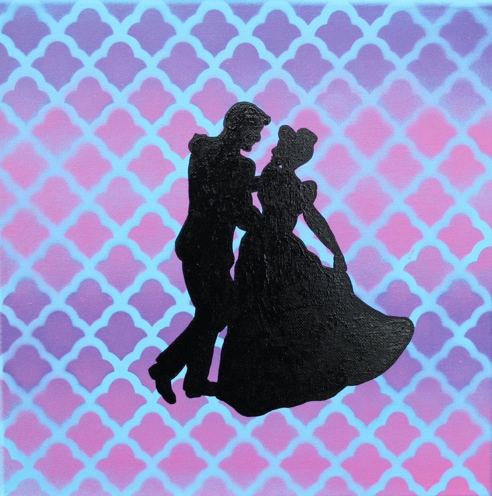 Detail Cinderella Silhouette Painting Nomer 12