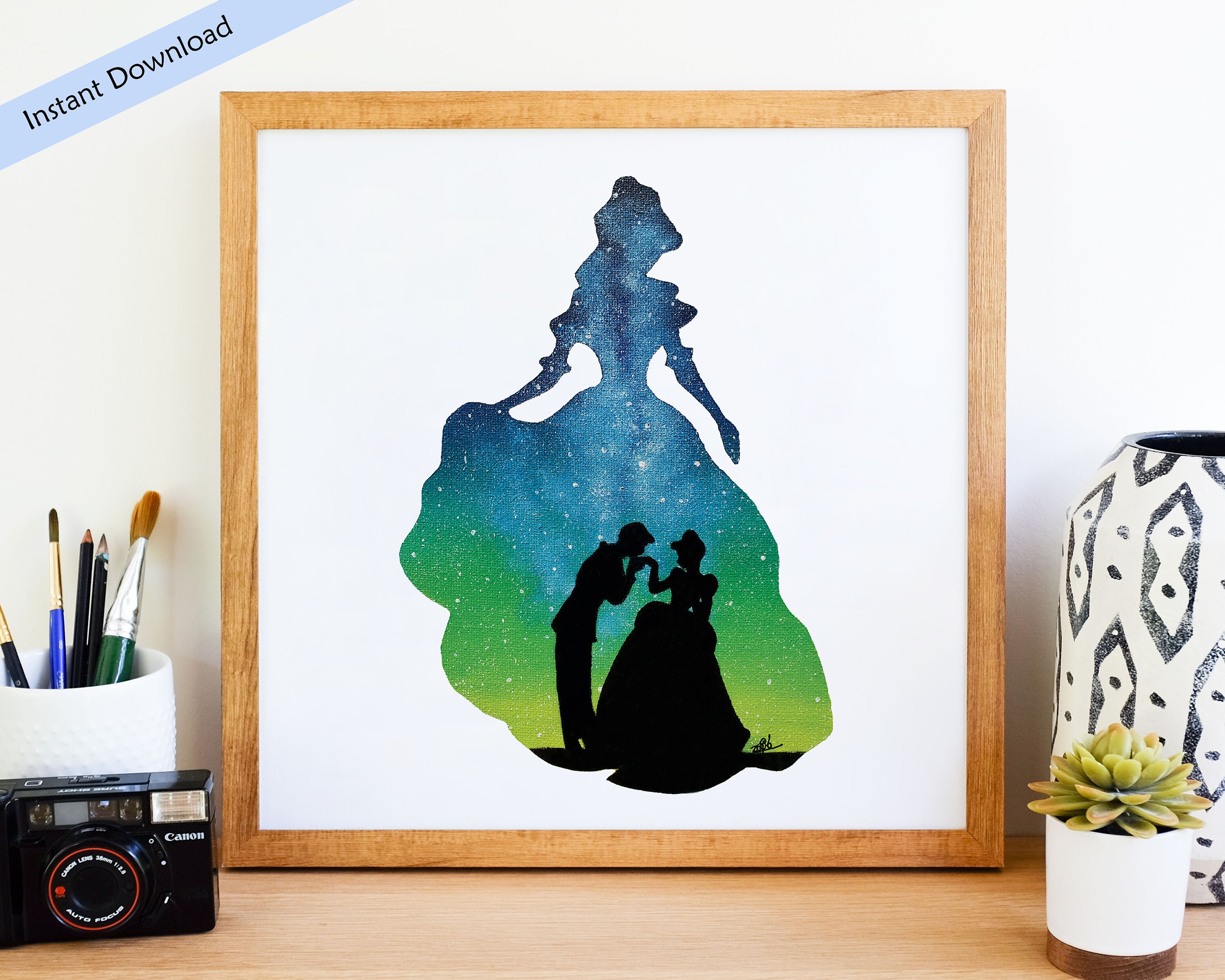 Detail Cinderella Silhouette Painting Nomer 18