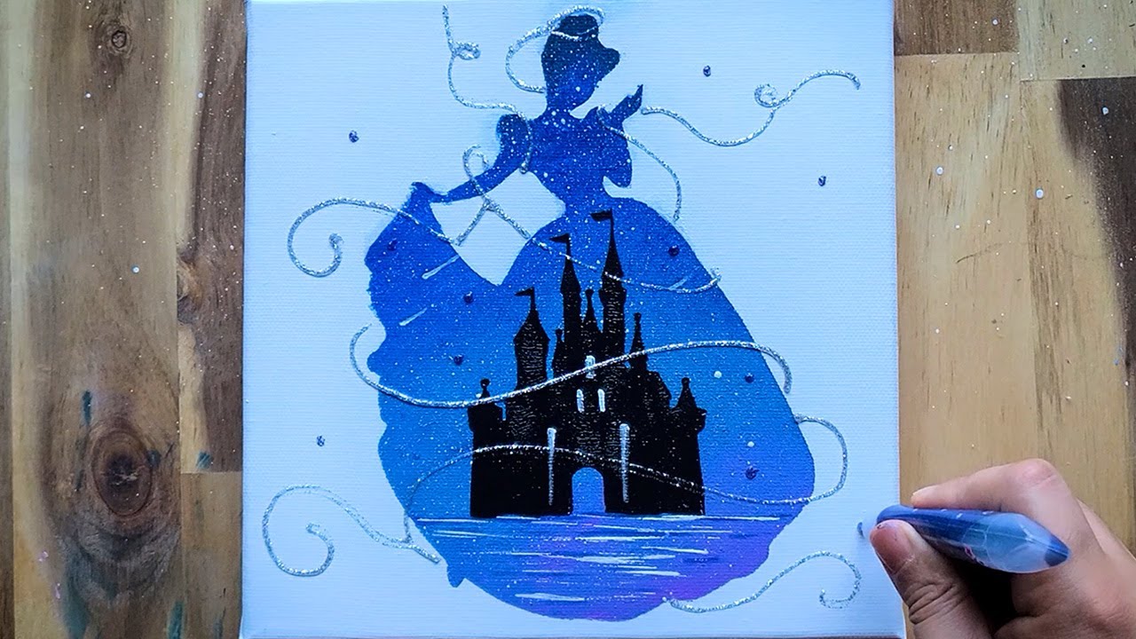 Detail Cinderella Silhouette Painting Nomer 4