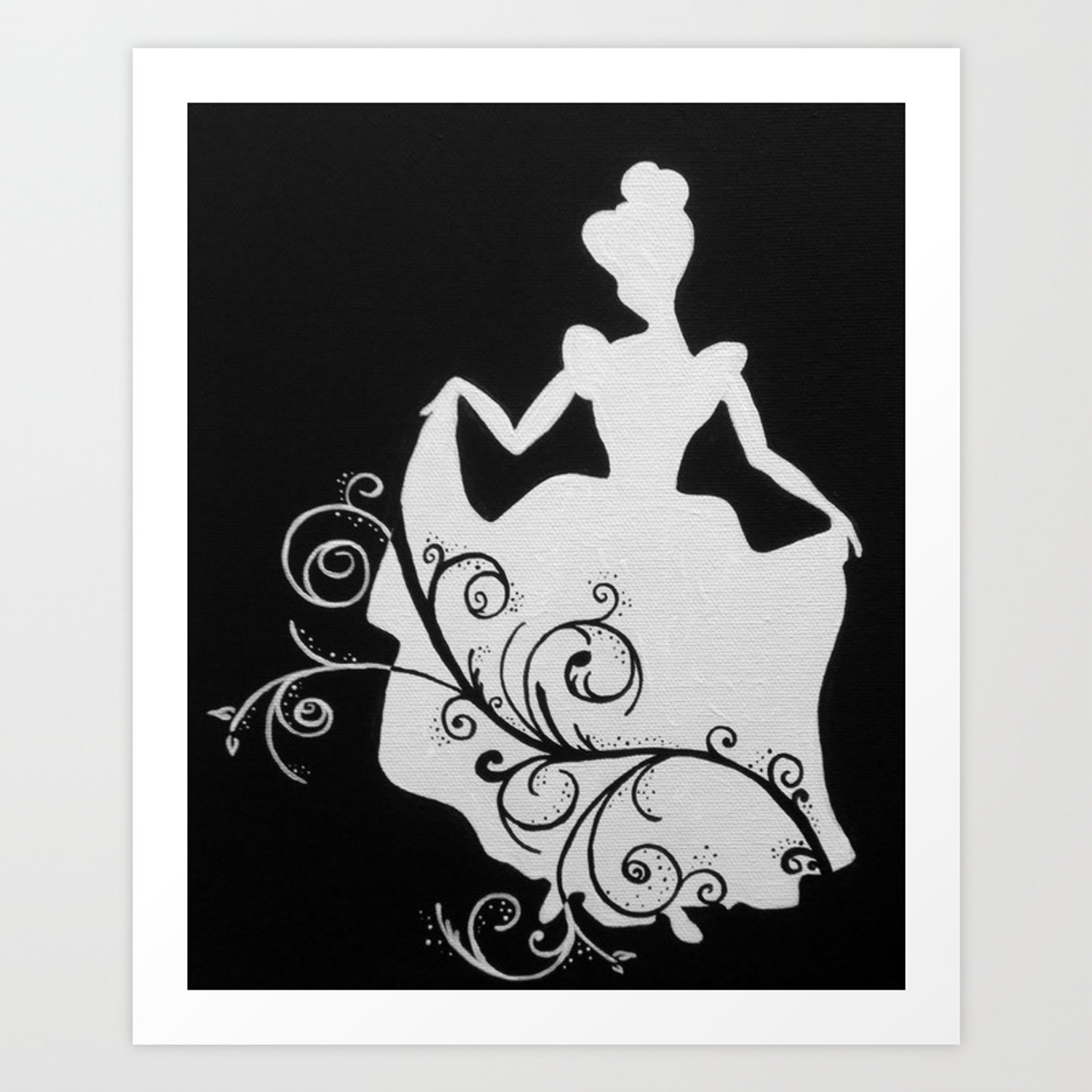 Detail Cinderella Silhouette Painting Nomer 36