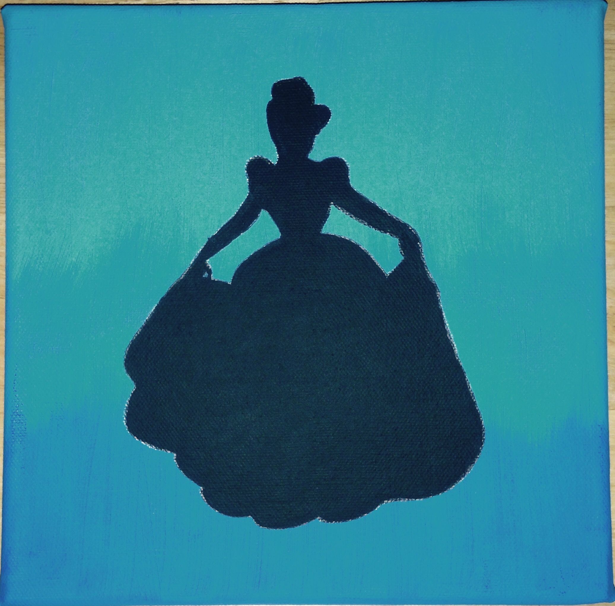 Detail Cinderella Silhouette Painting Nomer 6