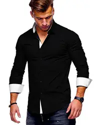 Detail Schwarzes Hemd Herren Outfit Nomer 4