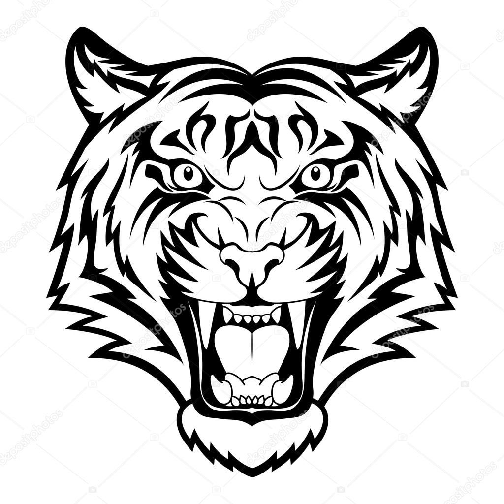 Detail Simple Tiger Drawing Face Nomer 11