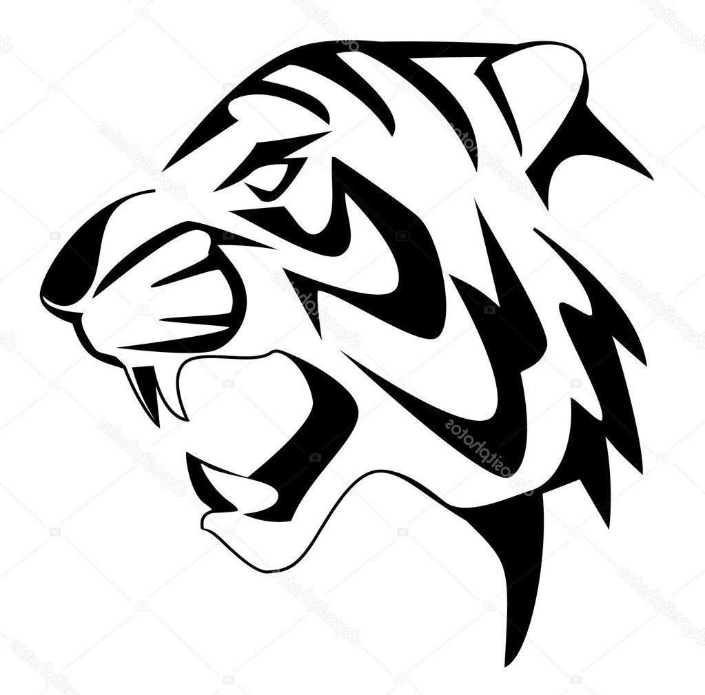 Simple Tiger Drawing Face - KibrisPDR