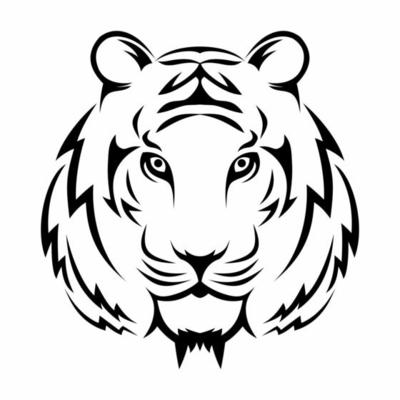 Detail Simple Tiger Drawing Face Nomer 25