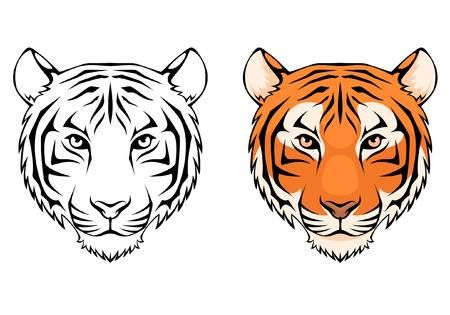 Detail Simple Tiger Drawing Face Nomer 8