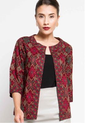 Detail Gambar Blazer Batik Wanita Nomer 10