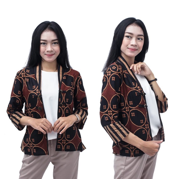 Detail Gambar Blazer Batik Wanita Nomer 25