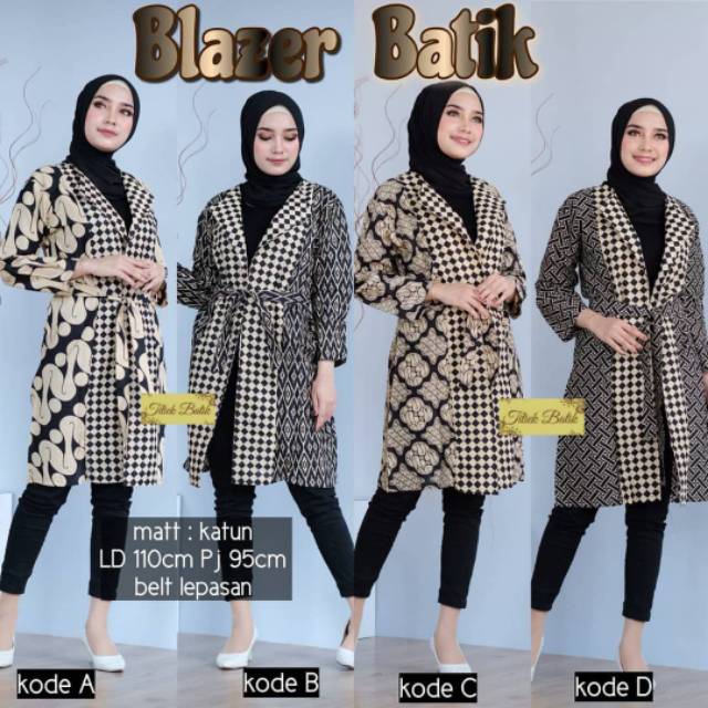 Detail Gambar Blazer Batik Wanita Nomer 32