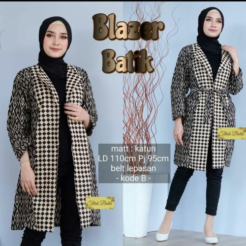 Detail Gambar Blazer Batik Wanita Nomer 36