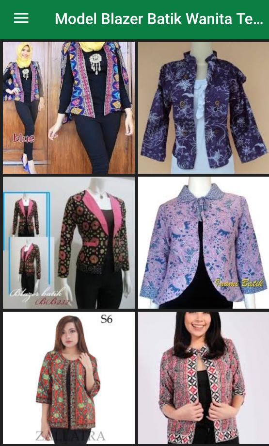 Detail Gambar Blazer Batik Wanita Nomer 9