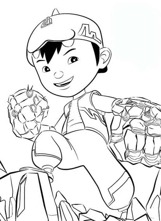 Detail Gambar Boboiboy Mewarnai Nomer 12