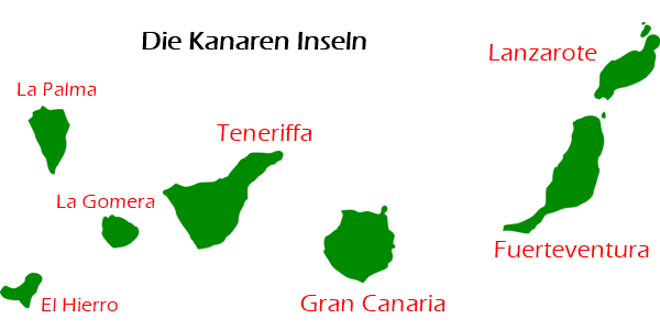 Karte Spanische Inseln - KibrisPDR