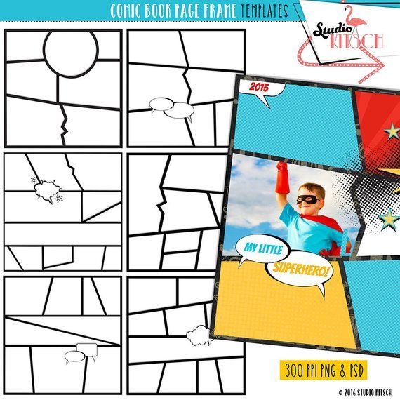 Detail Comic Collage Template Nomer 12