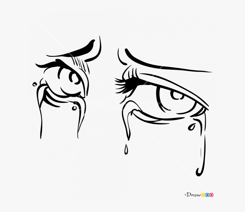 Detail Crying Eyes Sketch Nomer 6