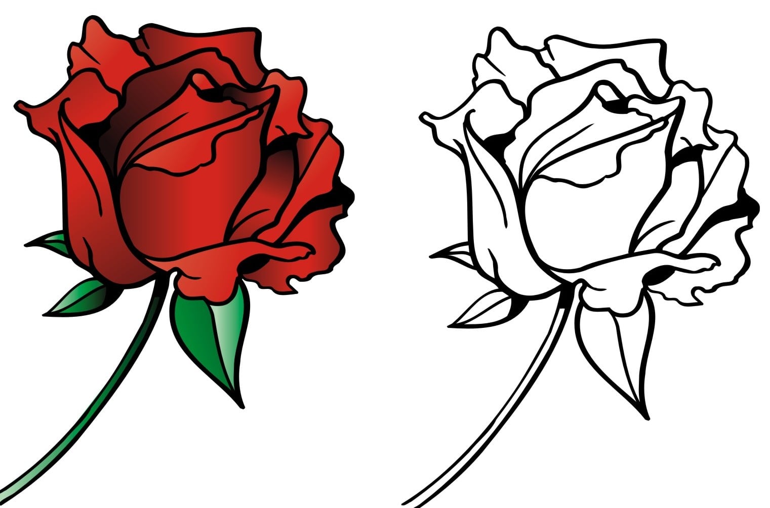 Detail Flores Rosas Para Colorear Nomer 21