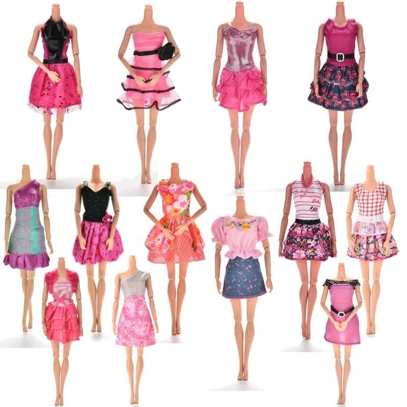 Detail Gambar Boneka Gambar Baju Gaun Pendek Warna Pink Nomer 36