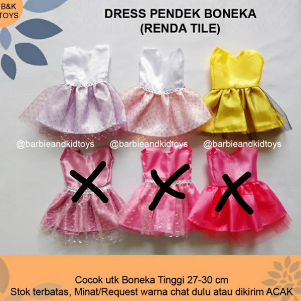 Detail Gambar Boneka Gambar Baju Gaun Pendek Warna Pink Nomer 42