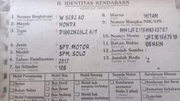 Detail Gambar Bpkb Motor Honda Nomer 17