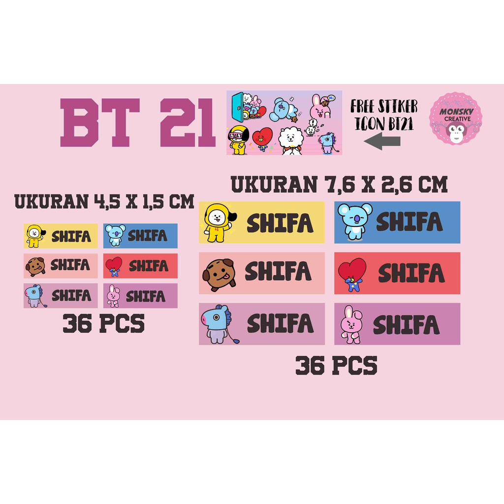 Detail Gambar Bt21 Dan Nama Nomer 6