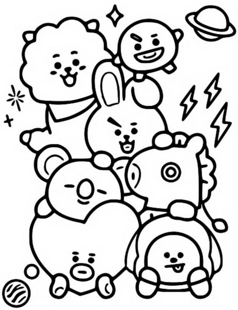 Detail Gambar Bt21 Hitam Putih Nomer 2