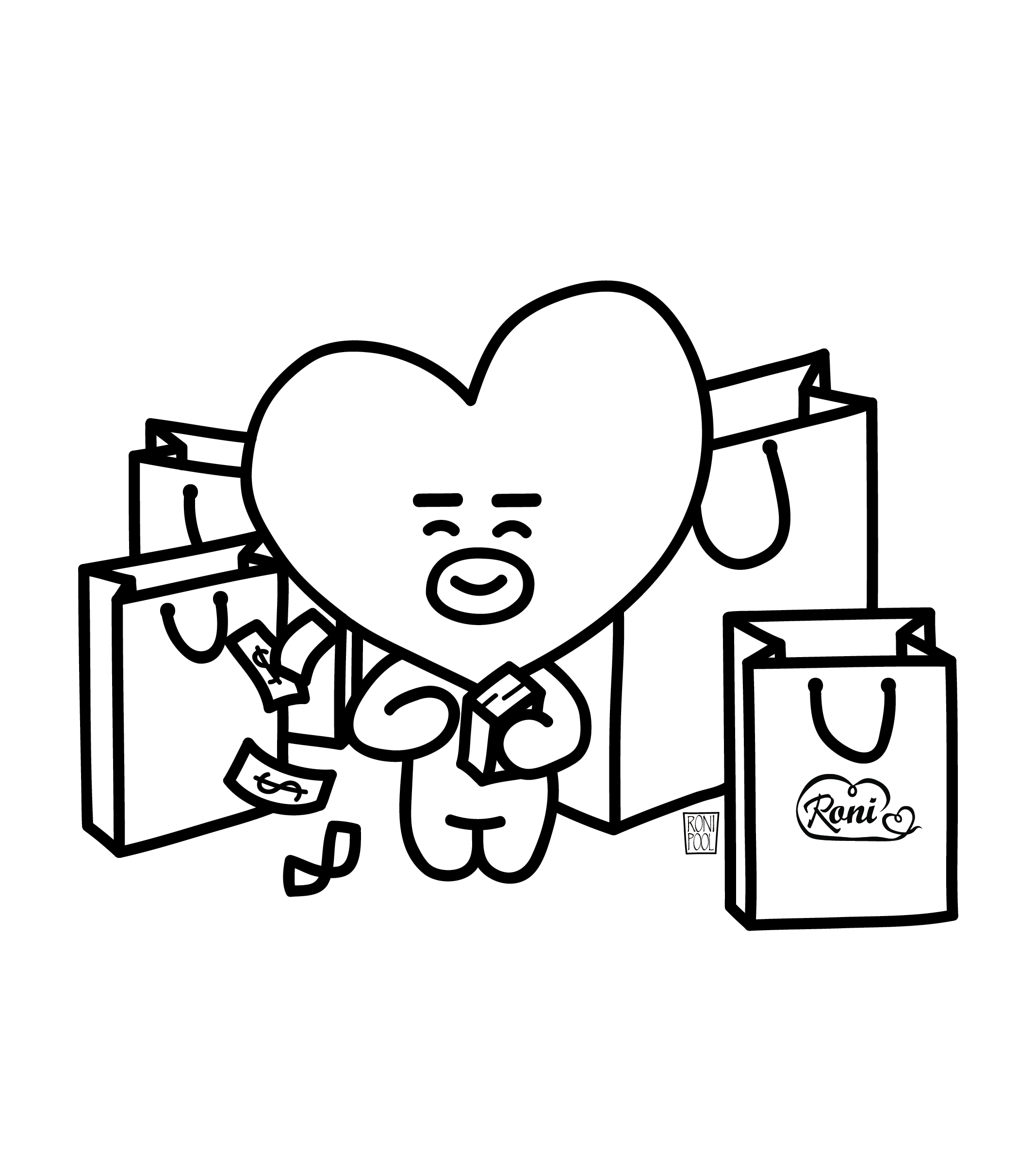 Detail Gambar Bt21 Hitam Putih Nomer 33