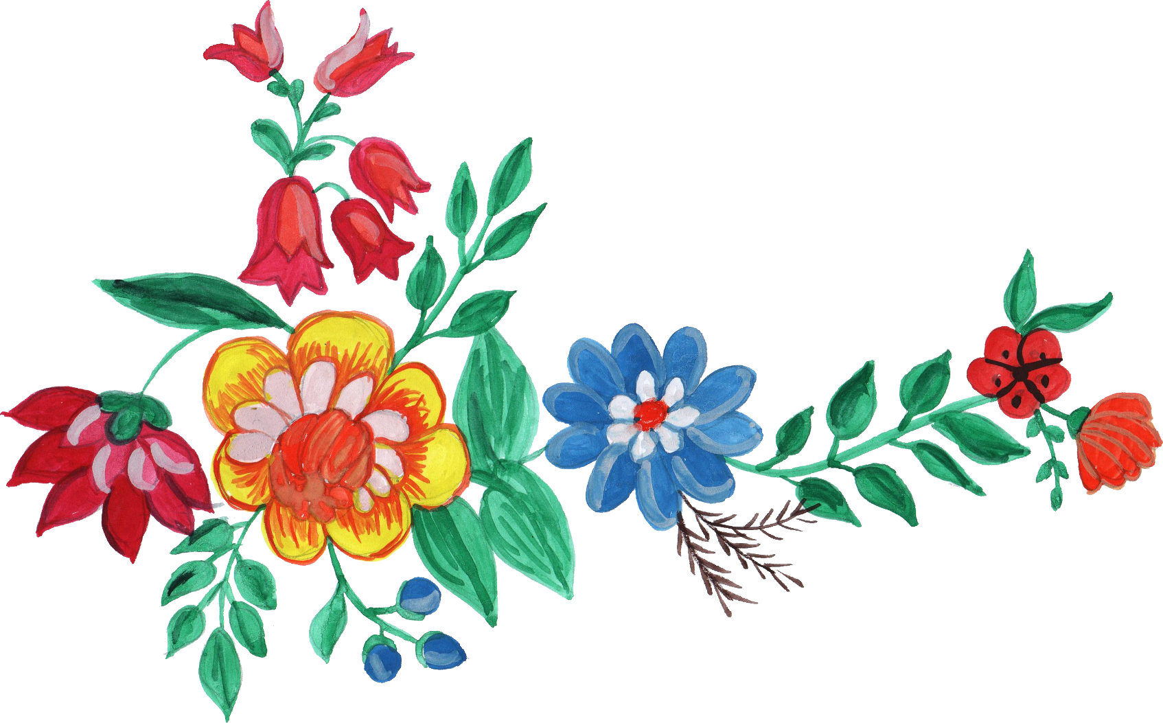 Detail Flower Aquarell Tattoo Nomer 18