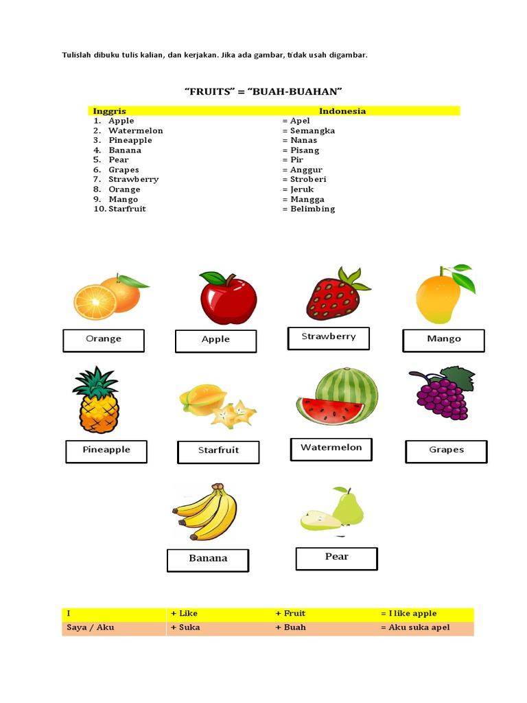 Detail Gambar Buah Buahan Kelas 2 Sd Nomer 4