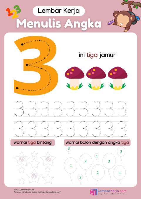 Detail Gambar Buah Mewarnai Angka 3 Nomer 41