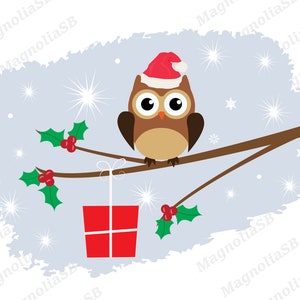 Detail Eule Weihnachten Clipart Nomer 9