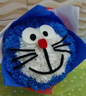 Detail Gambar Buket Bunga Doraemon Dari Kain Flanel Nomer 24