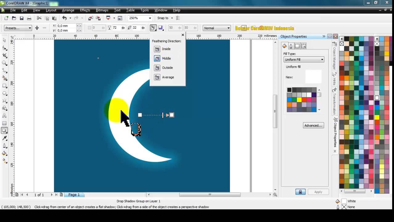 Detail Gambar Bulan Sabit Dengan Corel Nomer 40