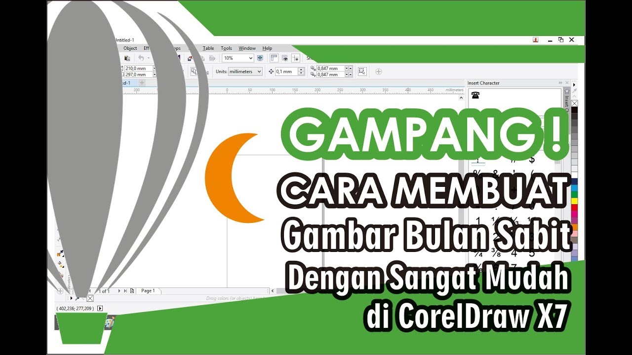 Detail Gambar Bulan Sabit Dengan Corel Nomer 7