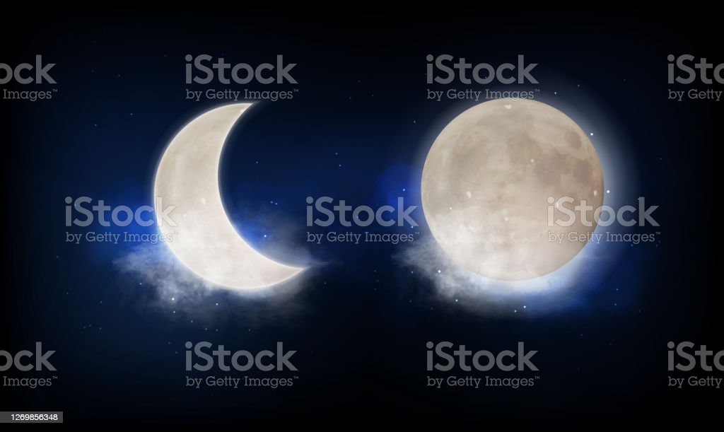 Detail Gambar Bulan Sabit Gambar Bulan Penuh Nomer 5