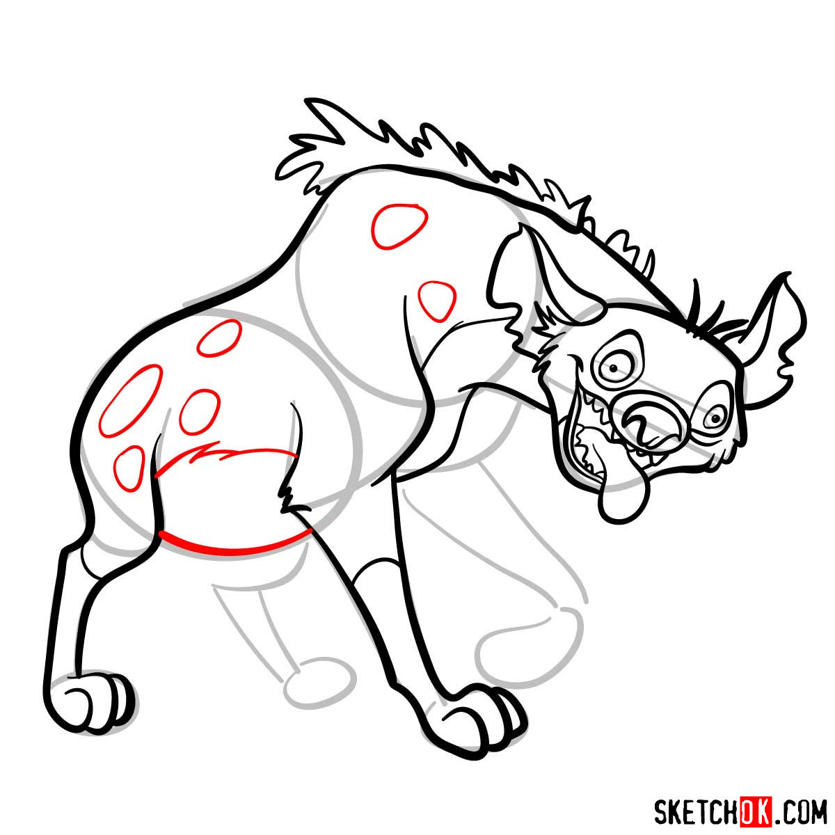 Detail Hyena Drawing Nomer 3