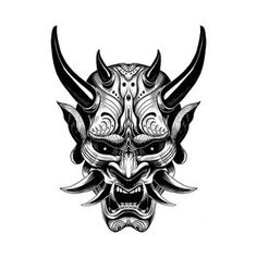 Oni Maske Tattoo Vorlage - KibrisPDR