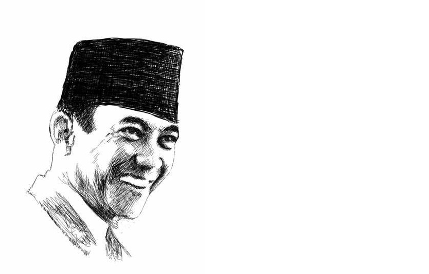 Detail Gambar Bung Karno Hitam Putih Nomer 16