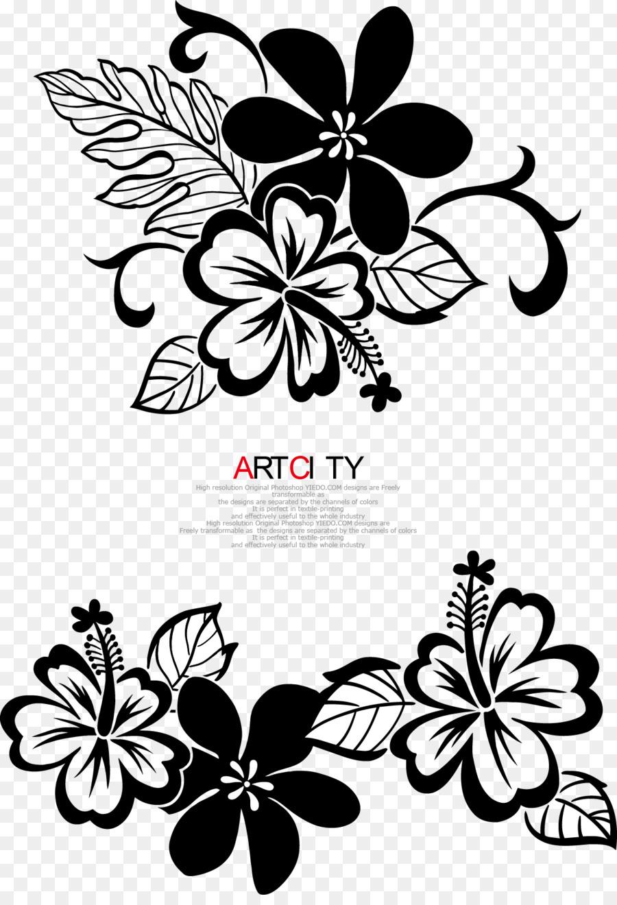 Detail Gambar Bunga Abstrak Hitam Putih Nomer 34