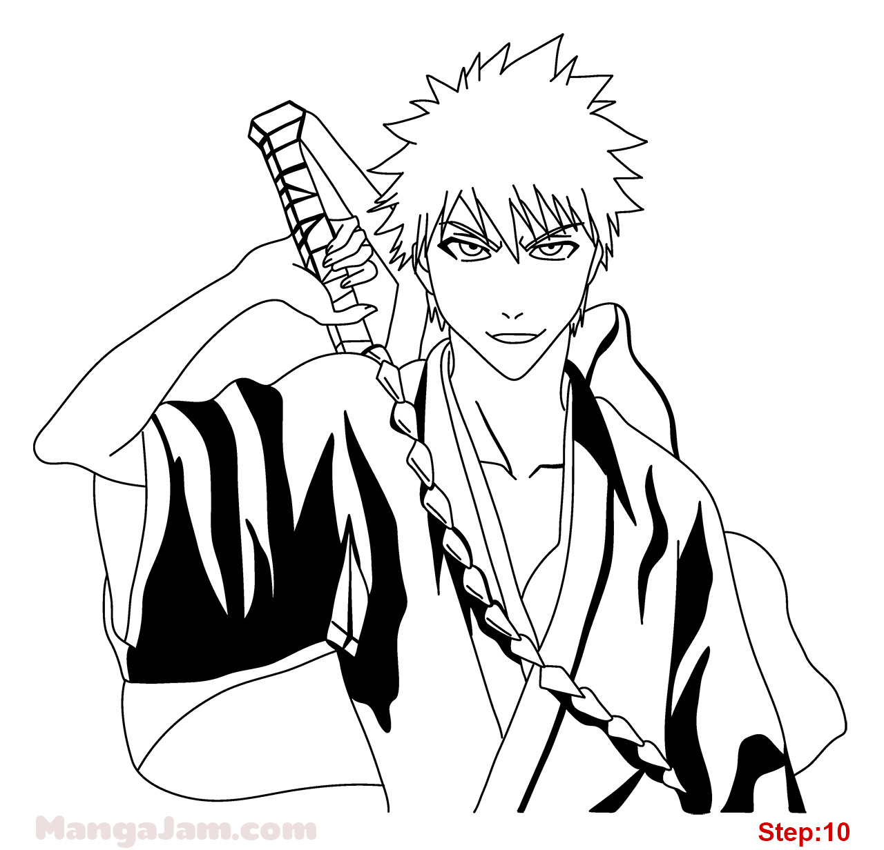 Detail How To Draw Ichigo Bankai Nomer 2