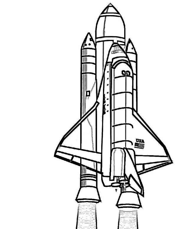 Detail Spaceship Drawing With Color Nomer 17