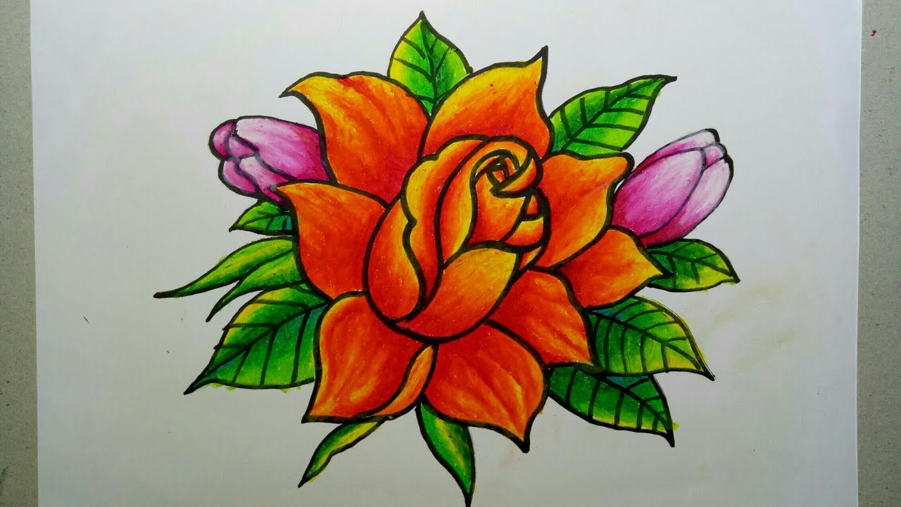 Detail Gambar Bunga Crayon Nomer 17