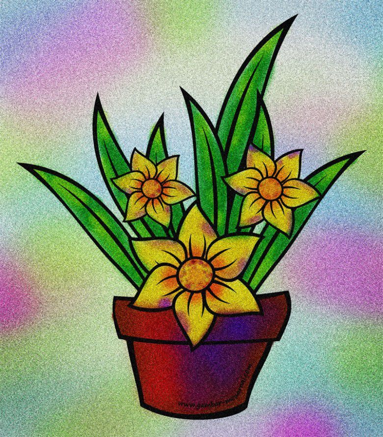 Detail Gambar Bunga Crayon Nomer 9